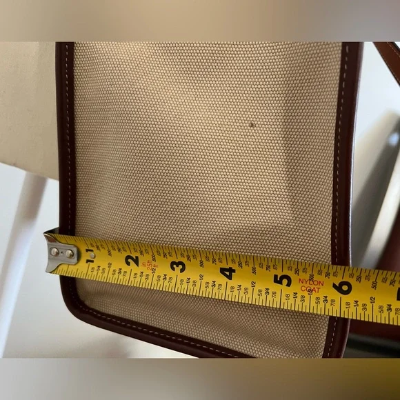 Coach Canvas Tote with Brown Leather Trim - Picture 16 of 16